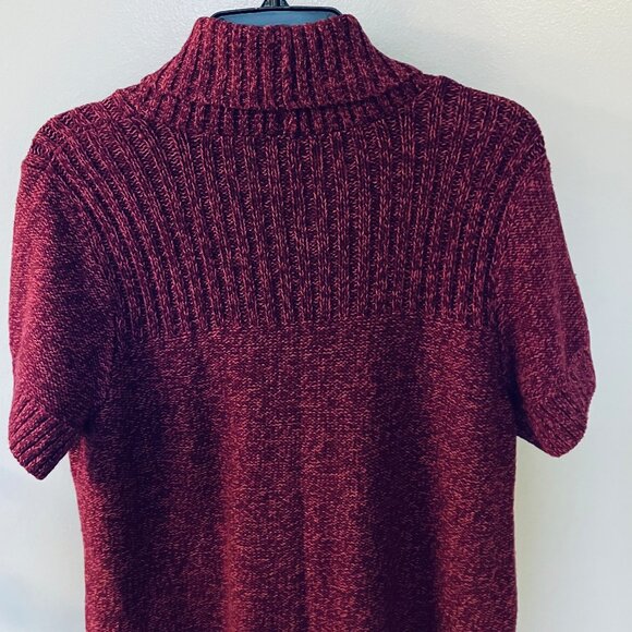 🙂Christopher & Banks Womens Purple Short Sleeve Button Sweater Cardigan, Large - Picture 7 of 8